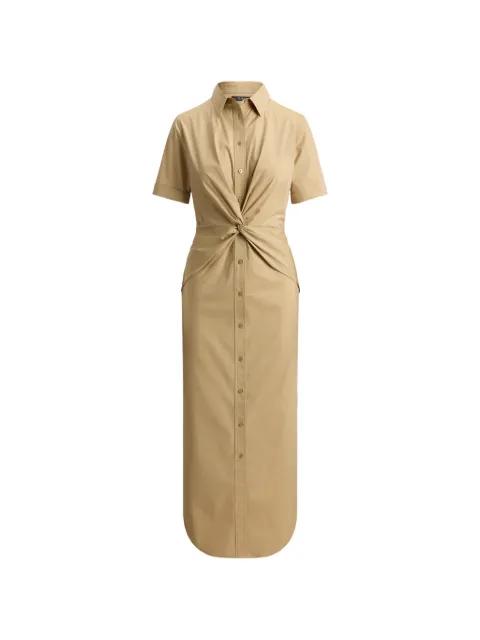 twist-front midi shirtdress by RALPH LAUREN
