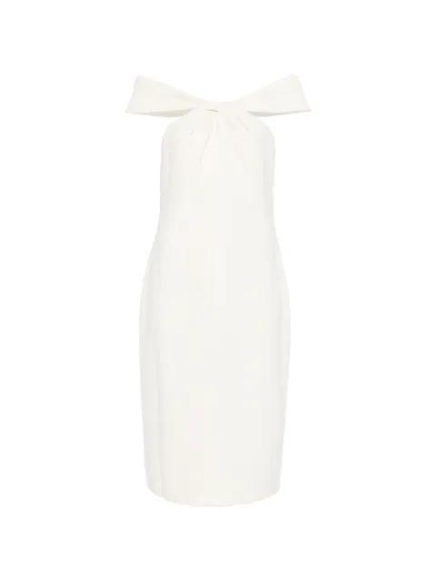 twist shoulder midi dress by RALPH LAUREN