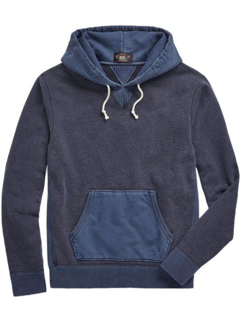two-tone cotton hoodie by RALPH LAUREN