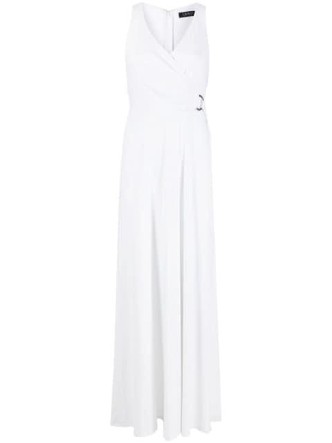 wrap-detail long dress by RALPH LAUREN