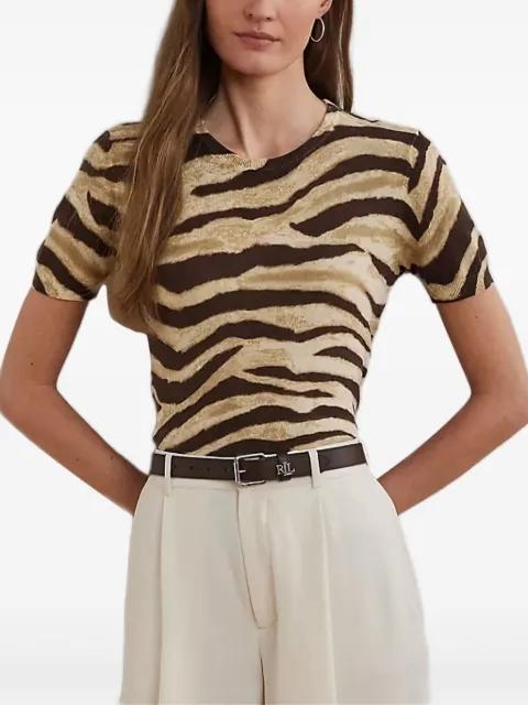 zebra-print short-sleeve top by RALPH LAUREN