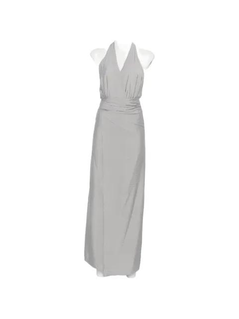 halterneck wrap asymmetric dress by RAME