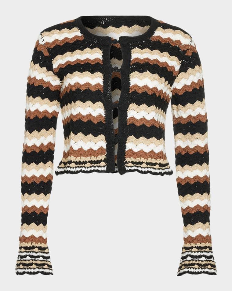 Alanza Crochet-Knit Cardigan by RAMY BROOK
