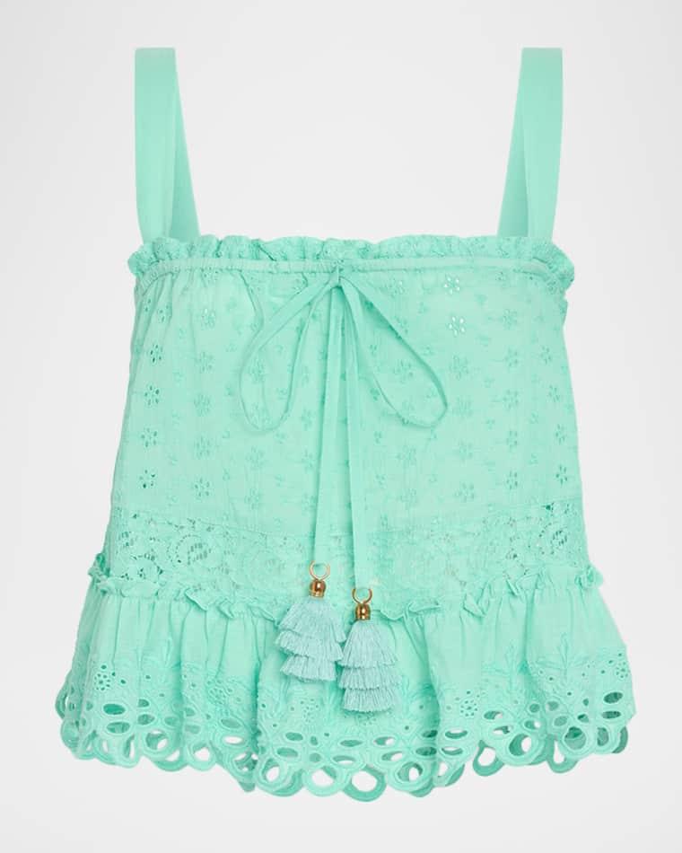 Amina Eyelet Tank Top by RAMY BROOK