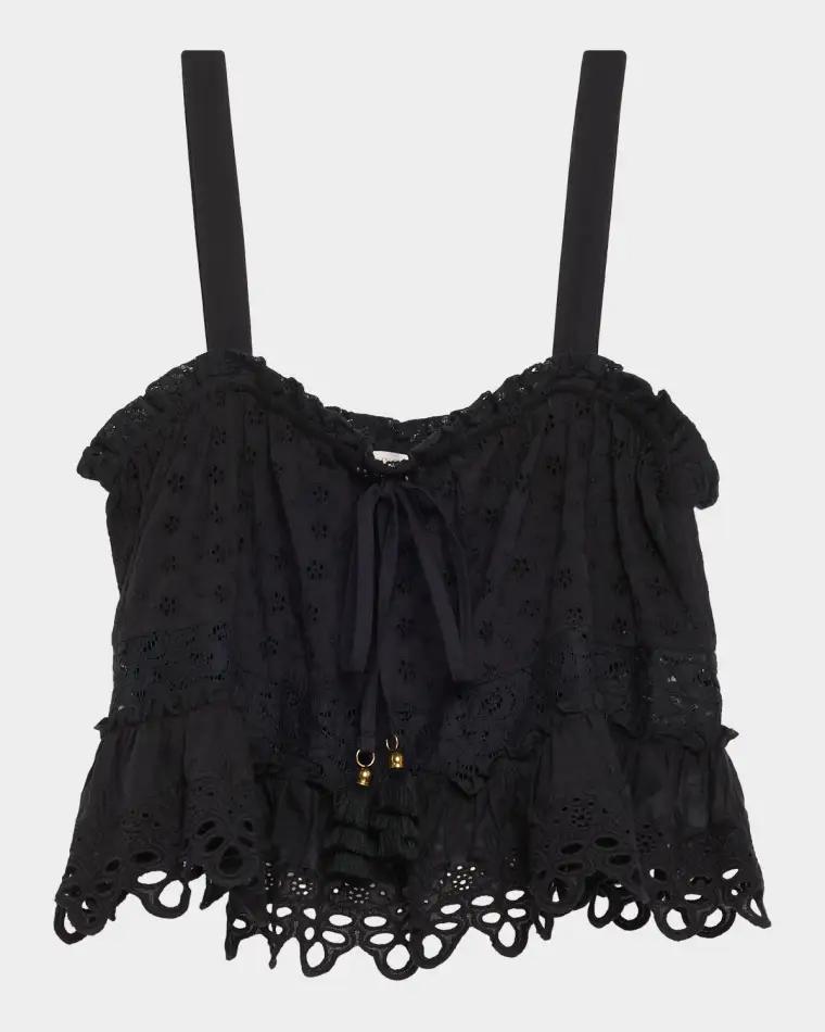 Amina Eyelet Tank Top by RAMY BROOK