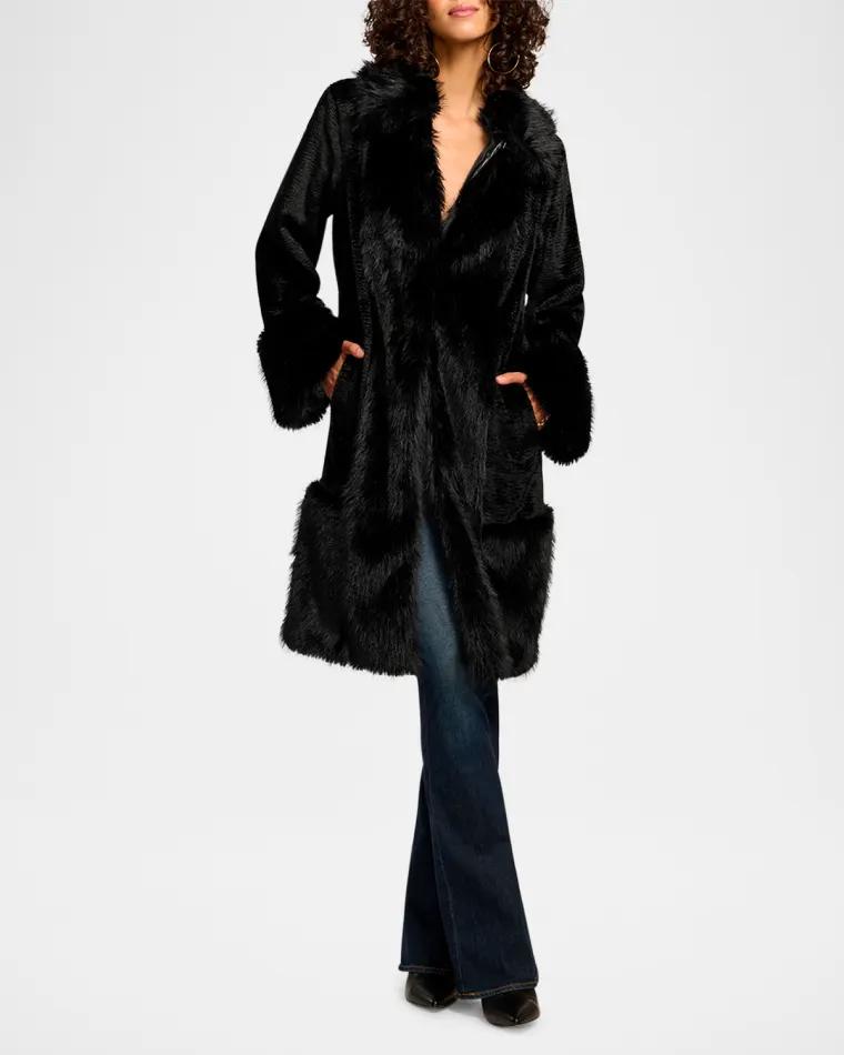 Archie Faux Fur Coat by RAMY BROOK