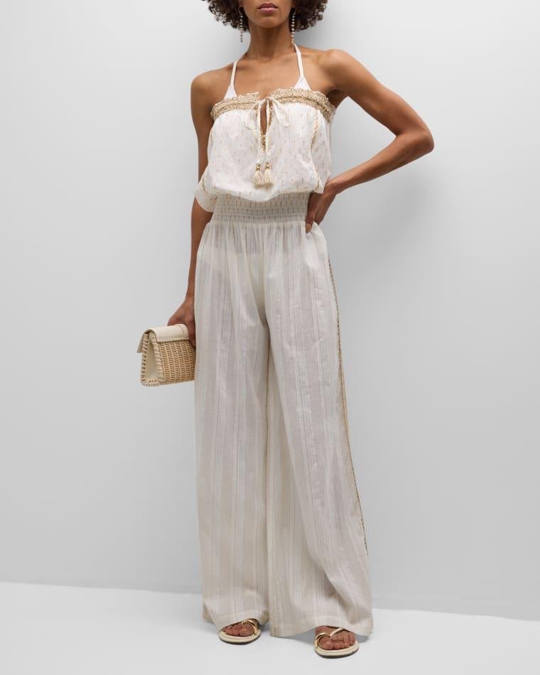 Briar Strapless Embroidered Jumpsuit by RAMY BROOK