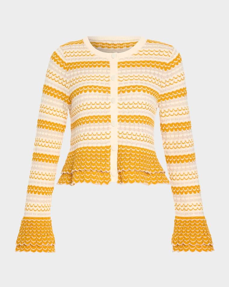 Brit Ruffled Cardigan by RAMY BROOK