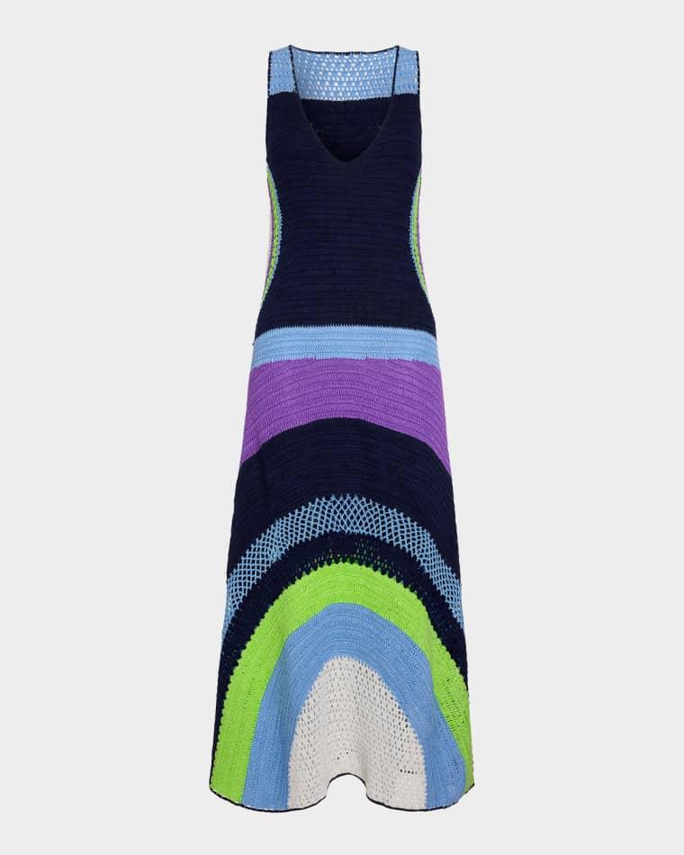 Cadence Crochet Colorblock Midi-Dress by RAMY BROOK