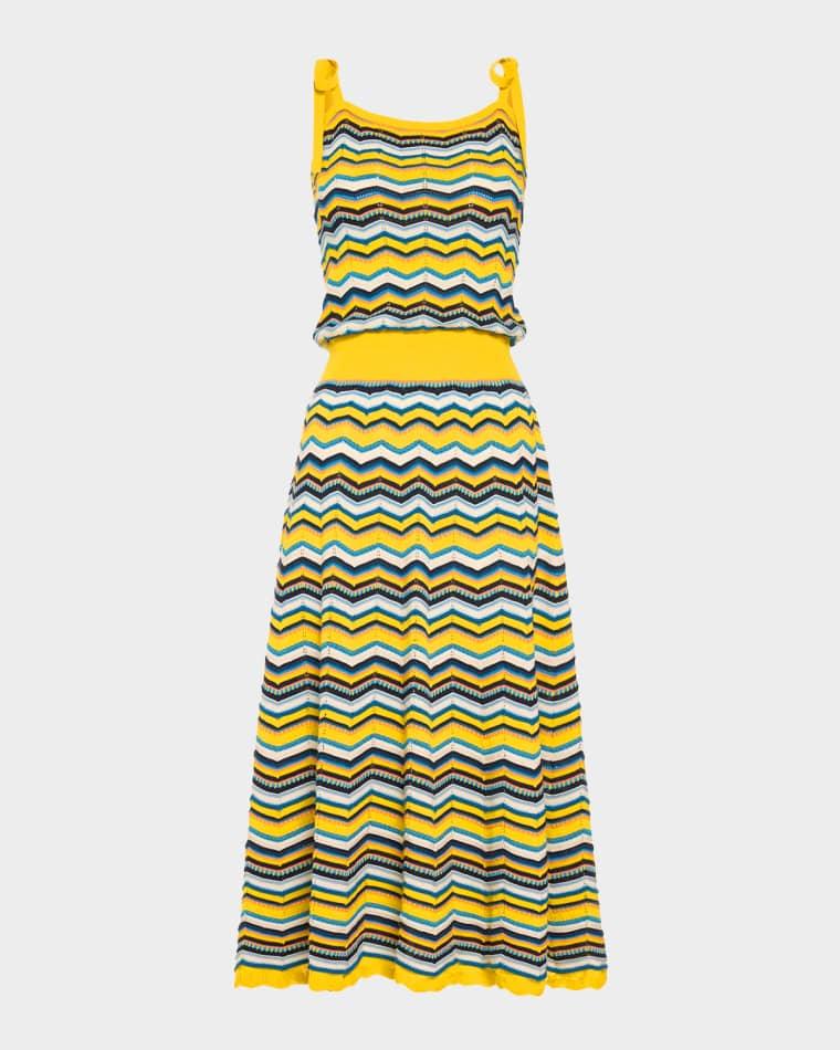 Cali Chevron Knit Midi Dress by RAMY BROOK