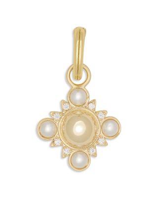 Charms Pav&eacute; & Imitation Pearl Sunburst Charm by RAMY BROOK