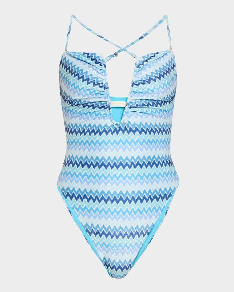 Chevron Bianka One-Piece Swimsuit by RAMY BROOK
