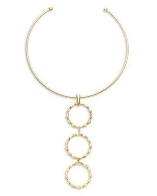 Chiara Multi Ring Pendant Structured Choker Necklace by RAMY BROOK