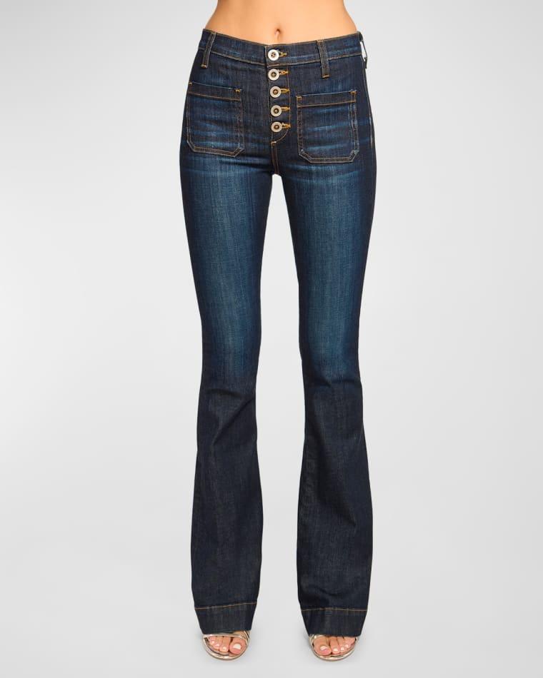 Cindy High-Rise Flare Stretch Denim Jeans by RAMY BROOK
