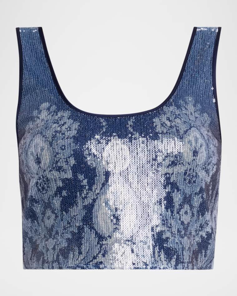 Cody Sequined Crop Top by RAMY BROOK
