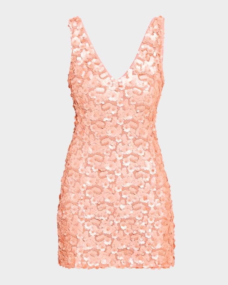 Giada Sleeveless Floral Sequin Mini Dress by RAMY BROOK