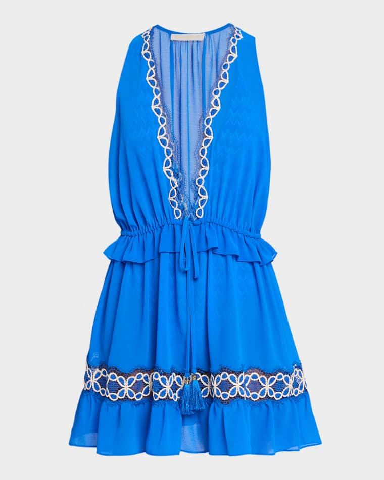 Gwendolyn Embroidered Coverup Mini Dress by RAMY BROOK