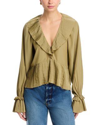 Jacklyn Pleated Top by RAMY BROOK