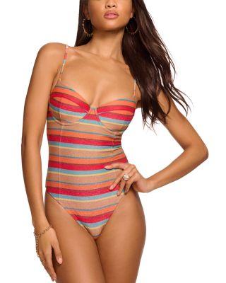 Jayda Striped One Piece Swimsuit by RAMY BROOK