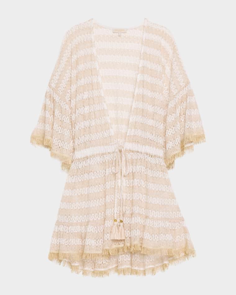 Jewel Striped Knit Coverup Dress by RAMY BROOK