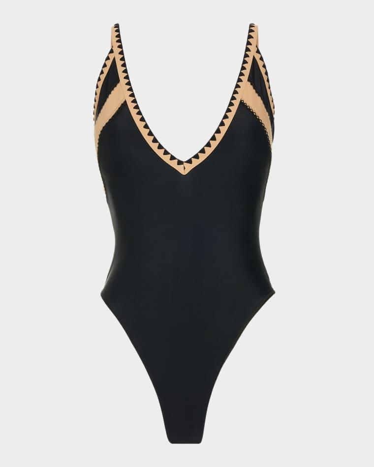 Justine Plunge One-Piece Swimsuit by RAMY BROOK