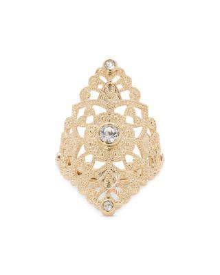 Laya Crystal Filigree Cocktail Ring by RAMY BROOK