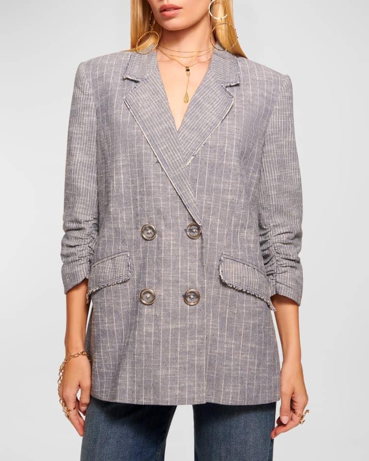 Lilianna Double-Breasted Stripe Blazer by RAMY BROOK