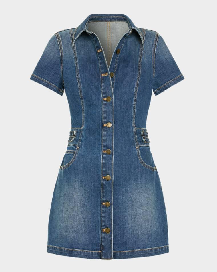 Liv Denim Mini Shirtdress by RAMY BROOK