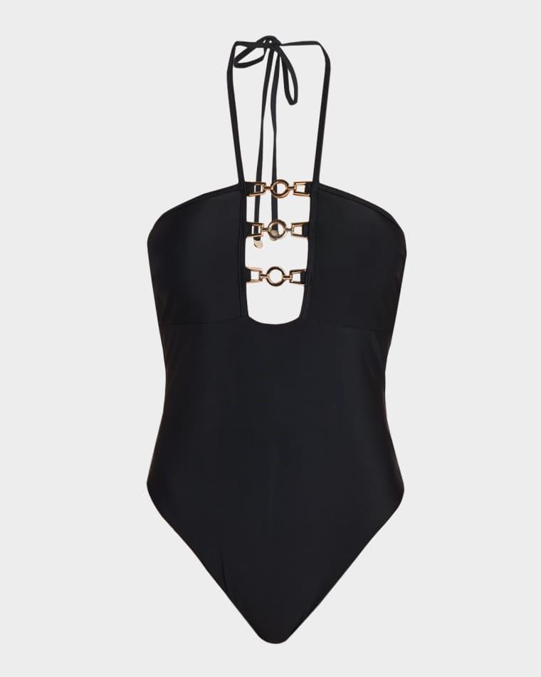 Lorena Chain Halter One-Piece Swimsuit by RAMY BROOK