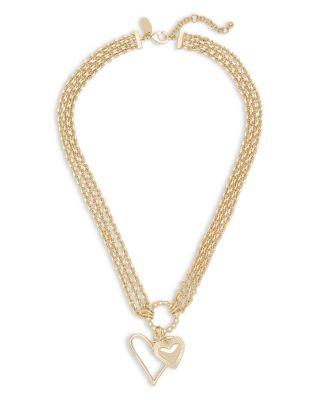 Lover Double Heart Layered Pendant Necklace by RAMY BROOK