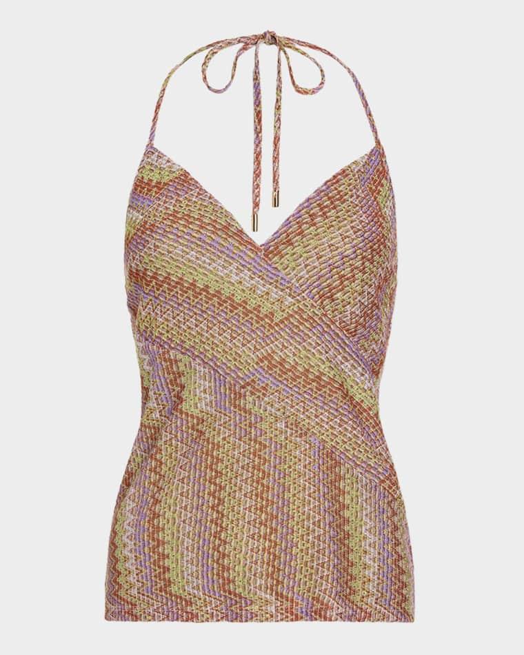 Mallie Metallic Halter Top by RAMY BROOK