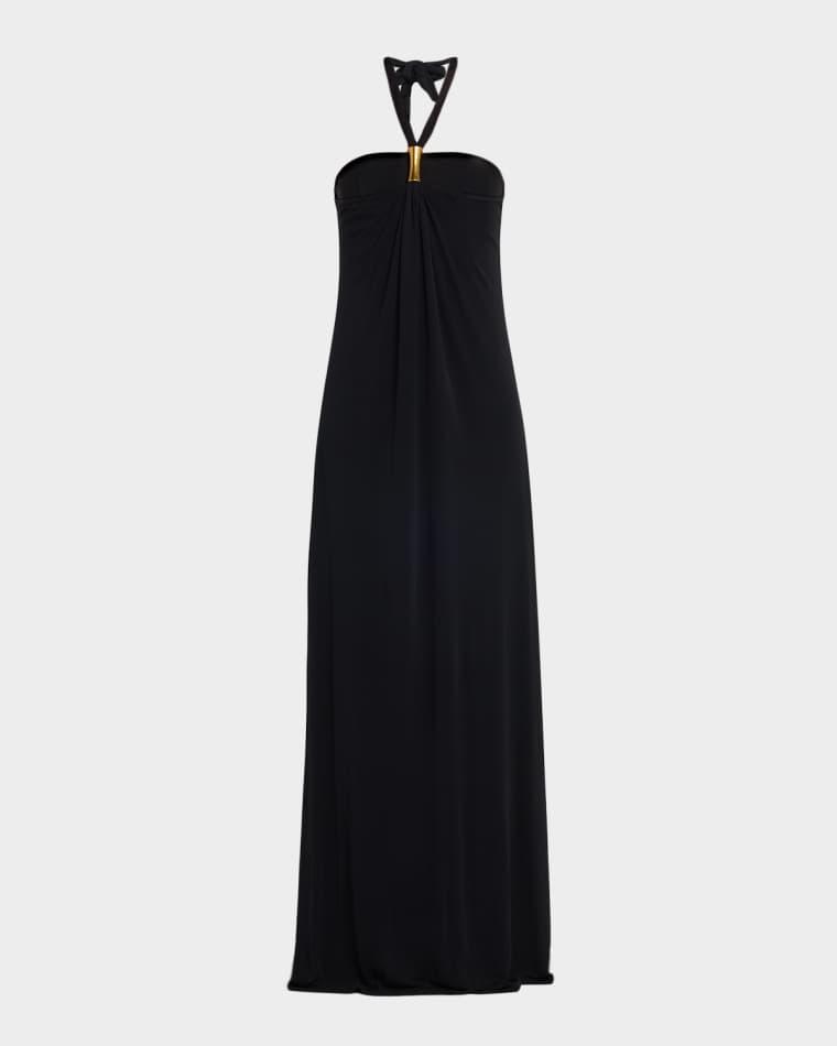 Meredith Gathered Halter Gown by RAMY BROOK