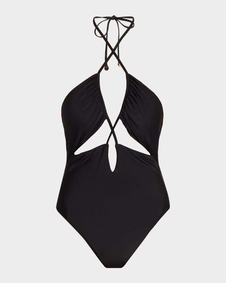 Nia Cutout Halter One-Piece Swimsuit by RAMY BROOK