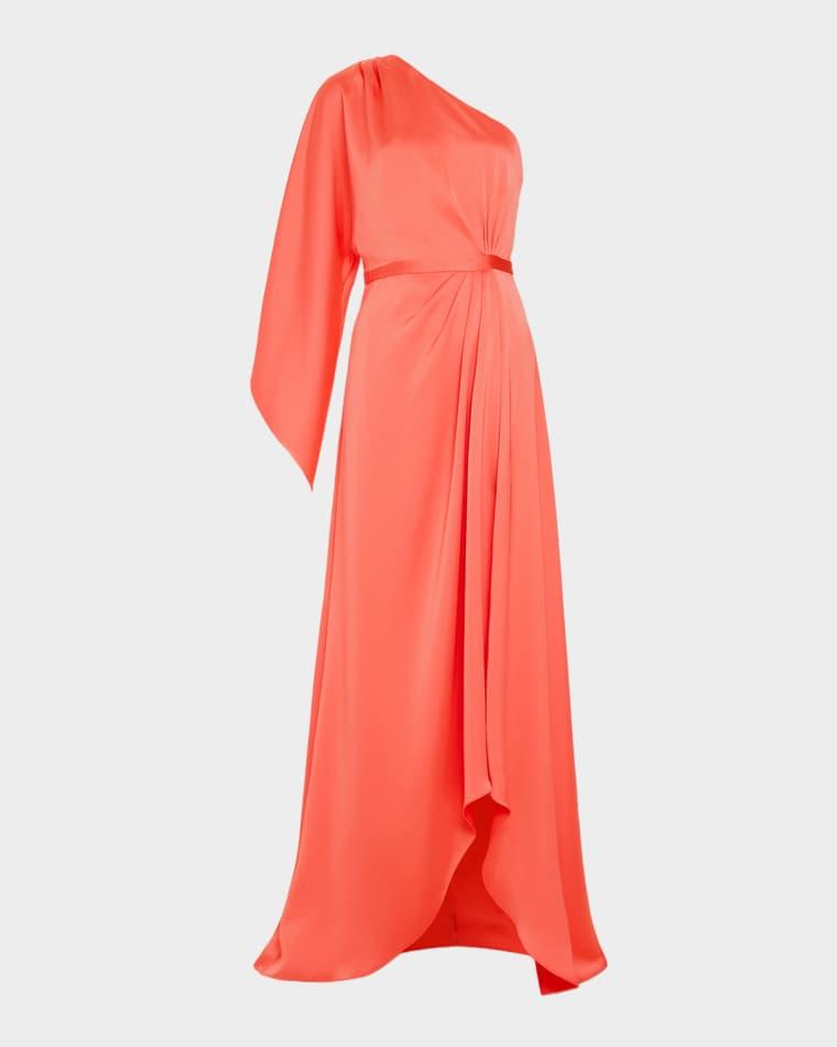 Opal One-Shoulder High-Low Gown by RAMY BROOK