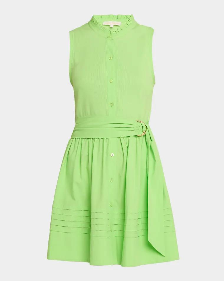 Orla Cotton-Blend Belted Minidress by RAMY BROOK