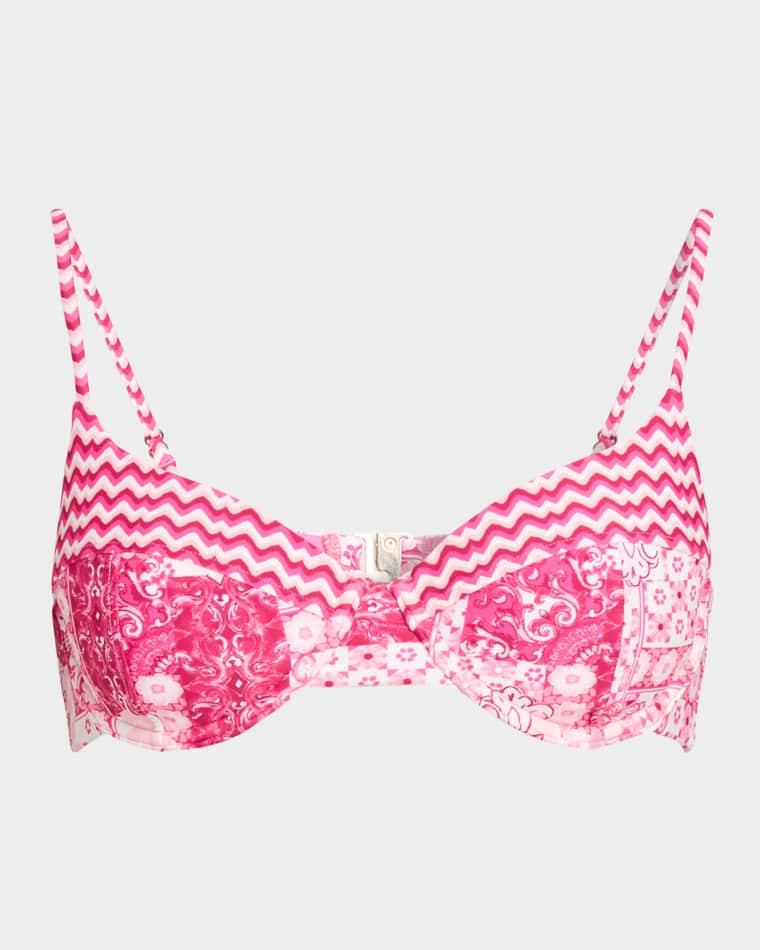 Printed Mona Bikini Top by RAMY BROOK