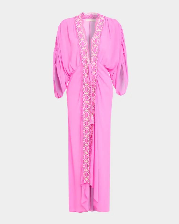 Riley Embroidered Maxi Robe Dress by RAMY BROOK