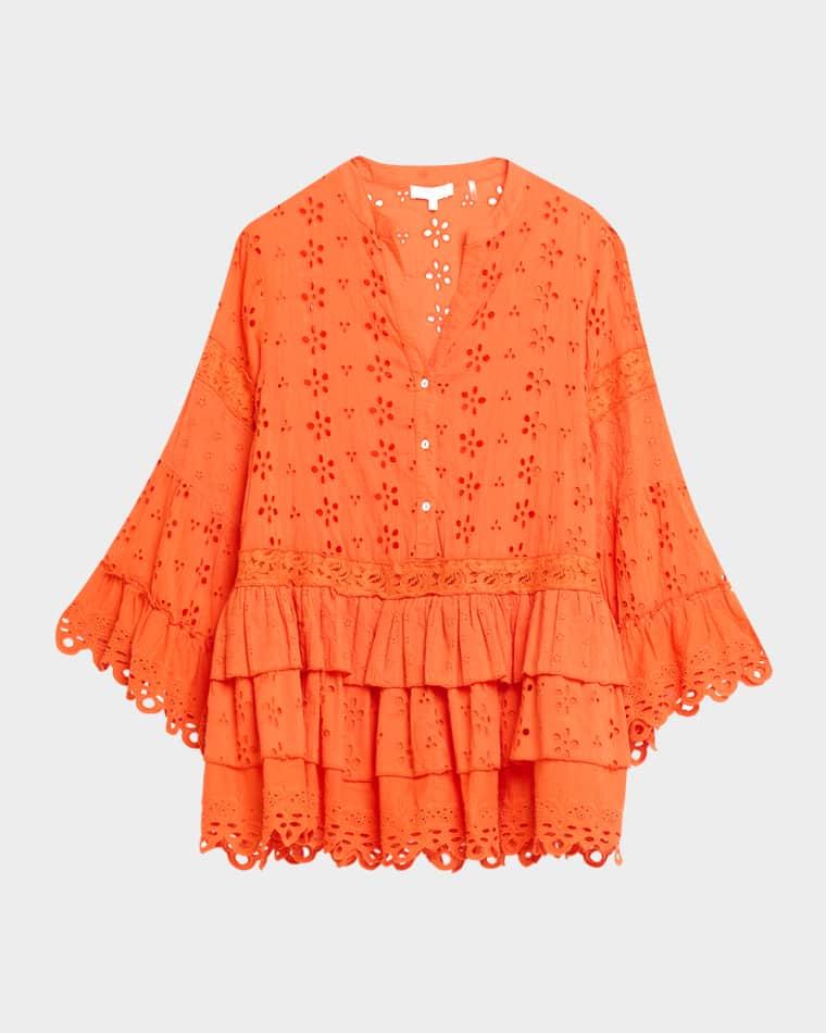 Roxanne Eyelet Mini Sun Dress by RAMY BROOK