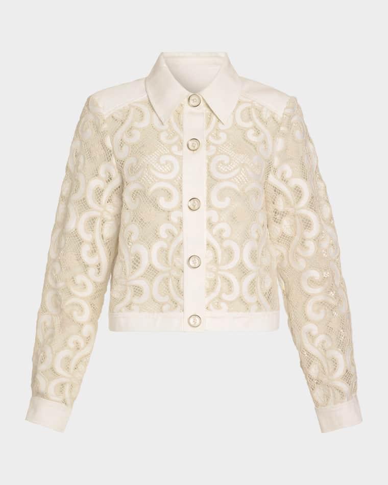 Sapphire Embroidered Jacket by RAMY BROOK