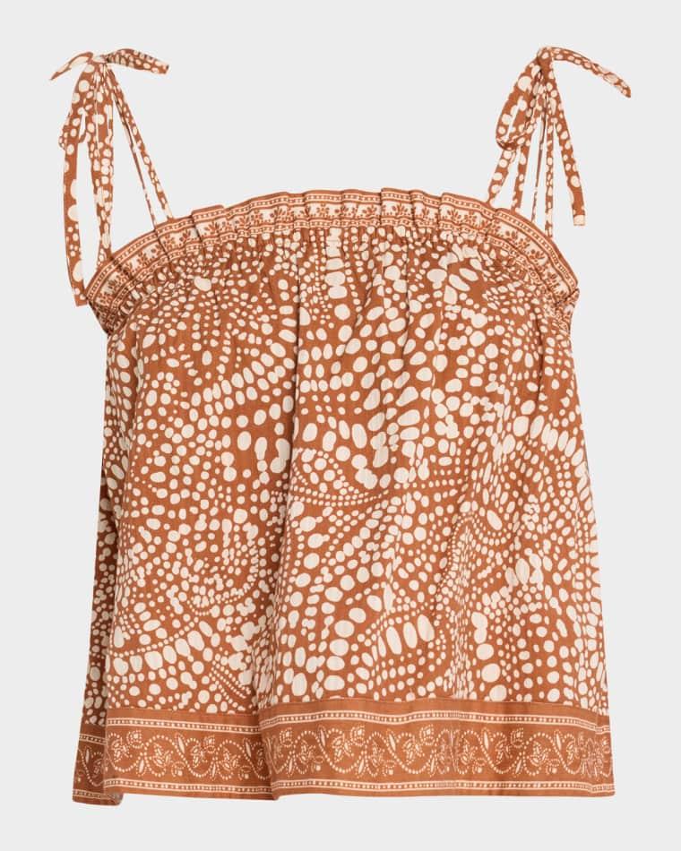 Scarlett Tie-Shoulder Tank Top by RAMY BROOK