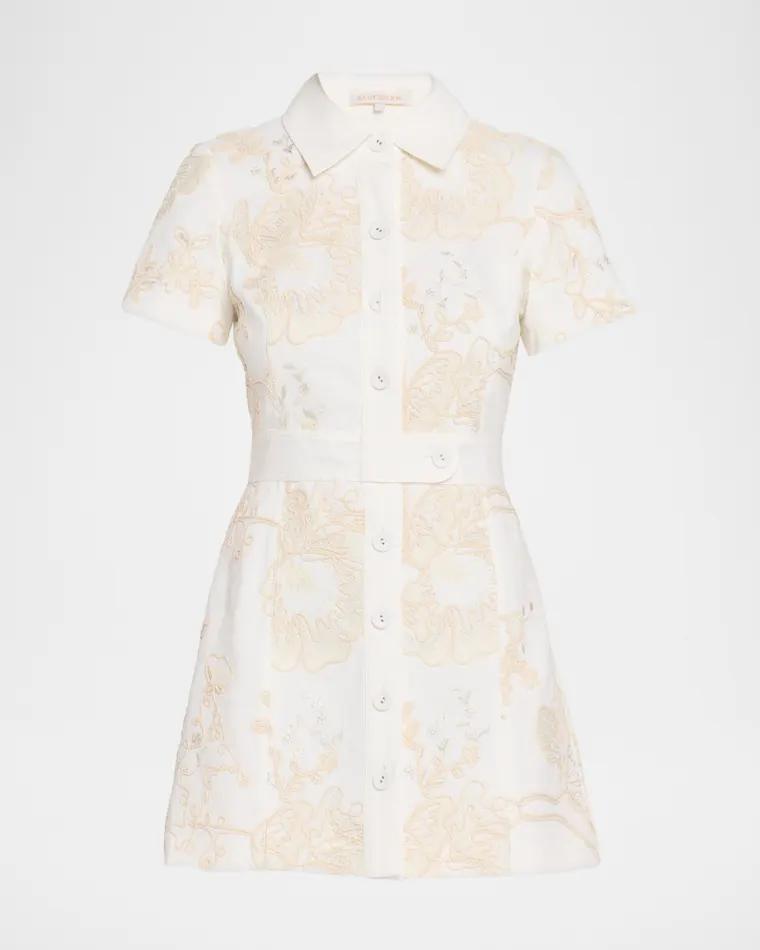 Shannon Embroidered Mini Shirtdress by RAMY BROOK