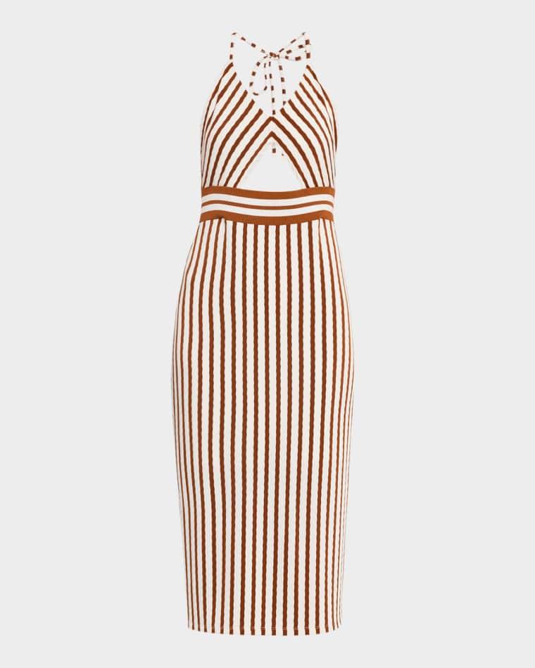 Stevie Textured Stripe Midi Dress by RAMY BROOK