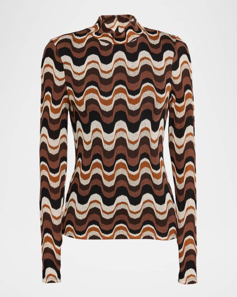 Swirl Prudence Turtleneck Sweater by RAMY BROOK