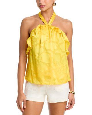 Talia Burnout Halter Top by RAMY BROOK