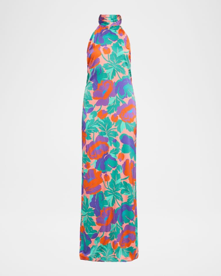 Tatiana Floral-Print Halter Gown by RAMY BROOK