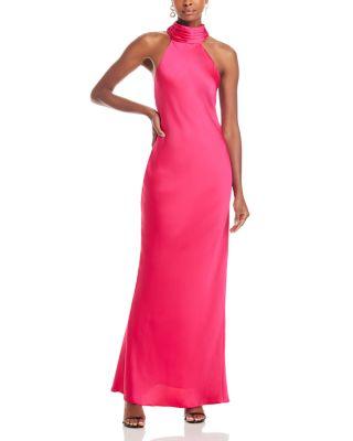 Tatiana Satin Halter Gown by RAMY BROOK