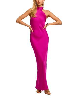 Tatiana Satin Halter Gown by RAMY BROOK
