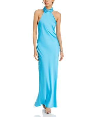 Tatiana Satin Halter Gown by RAMY BROOK