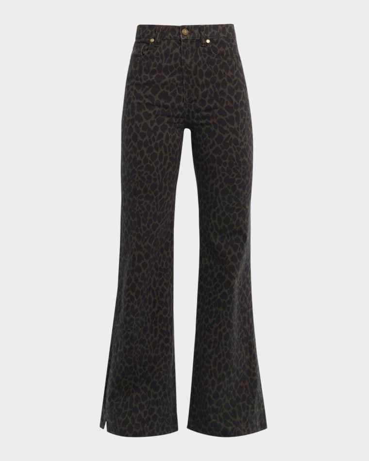 Tyra Printed Wide-Leg Jeans by RAMY BROOK