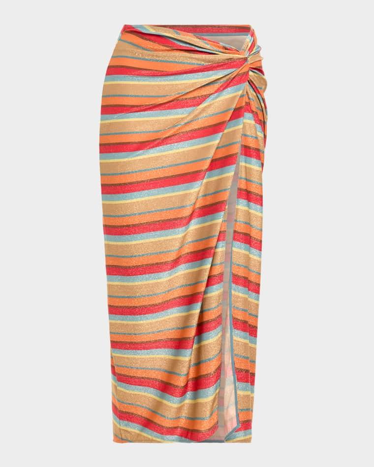 Xana Glitter Stripe Coverup Skirt by RAMY BROOK